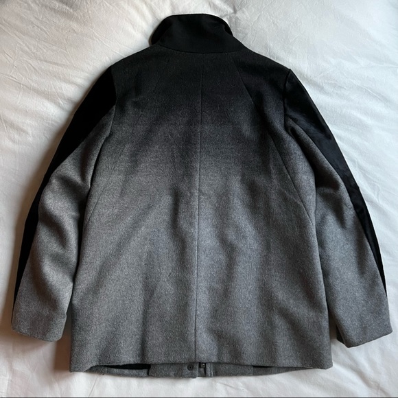 Helmut Lang Ombré Wool and Calf Hair Coat Large - Picture 6 of 8